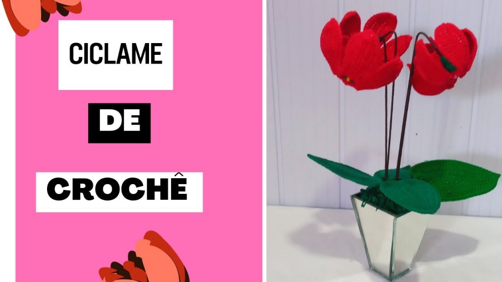 COMO FAZER CICLAME DE CROCHÊ  #ciclame#flores#croche