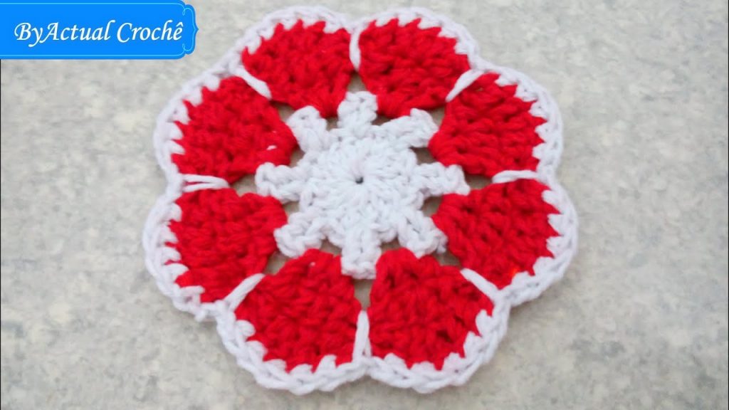 COMO FAZER FLOR DE CROCHÊ RASTEIRA? VENHA APRENDER COMIGO! (Crochet flower)