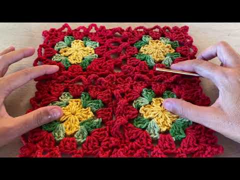 COMO FAZER QUADRADINHO EM CROCHÊ PARA INICIANTES / easy crochet #crochê #crochet