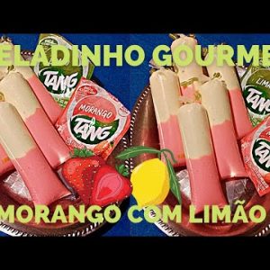 GELADINHO GOURMET DE MORANGO COM LIMÃƒO KI SABOR