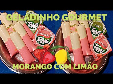 GELADINHO GOURMET DE MORANGO COM LIMÃO KI SABOR