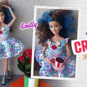 Saia e Blusa de Crochê para Barbie | Emilly