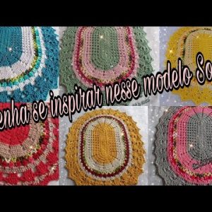 Tapetes Sol em Crochê, inspire são peças econômicas e fáceis de fazer🤑😍