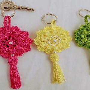 ☀ Chaveiro flor sol em crochê rápido e fácil de fazer | Aprenda com a Francinilda Crochê!
