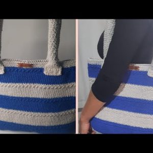 Bolsa Sacola em crochÃª/rapida fÃ¡cil de fazer#crochet