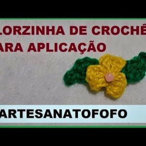 Florzinha de crochê para aplicação #DESTRO  #flordecroche #miniflordecroche #florzinhadecroche