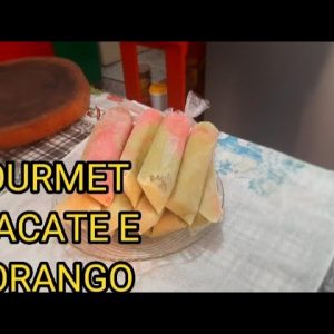 GELADINHO GOURMET DE ABACATE E MORANGO,SUPER CREMOSO