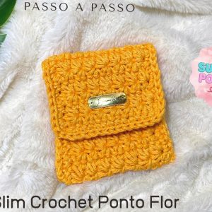 Carteira Slim Crochet Maravilhosa | Sucesso em Vendas | Facil e Linda | Ponto de Croche ponto flor