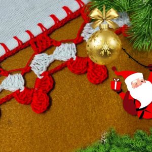 Como Fazer Bico de Crochê de Natal Fácil para Iniciantes – 679