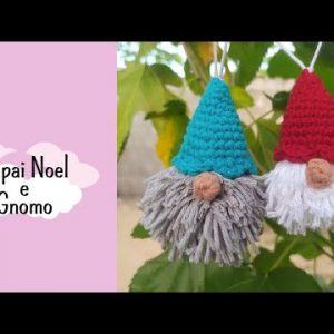 Como fazer Chaveiro em crochê – Decoração Natalina – Papai Noel e Gnomo