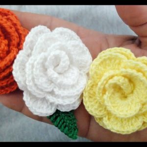 Como fazer rosas de crochê (crochet roses)