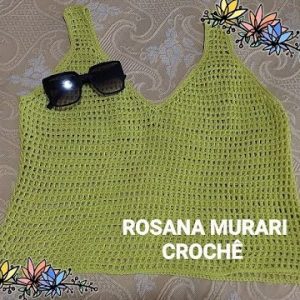 REGATA EM CROCHÊ, MUITO FÁCIL DE FAZER, SEM COSTURAS, TAMANHO G #croche #crochet #regata #blusa