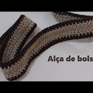 Maneira FÁCIL de fazer uma linda ALÇA de crochê para Bolsa / Cinto de Crochê