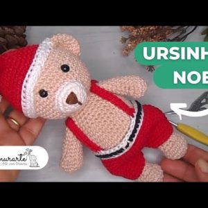 [passo a passo] como fazer um ursinho de natal em crochê amigurumi