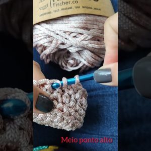 Como fazer ponto Meio alto/ crochê