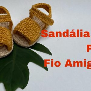 Como fazer Sandália Papete em crochê🧶,com fio Amigurumi e agulha de crochê 1,5