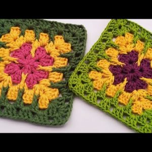 Square de CrochÃª ponto relevo #croche #crochet