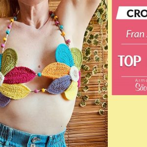 Linha Anne 500 Circulo – Como Fazer Top de Crochê Flor