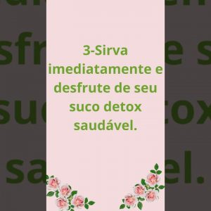 Suco Detox Para Emagrecer De Forma Saudável#shorts