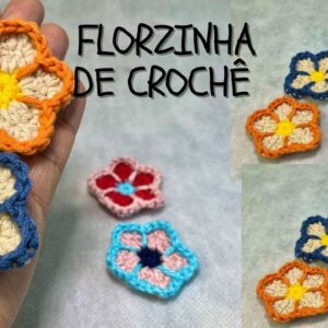 Florzinha de crochê – linda e fácil de fazer – #crochetutorial #crochepassoapasso