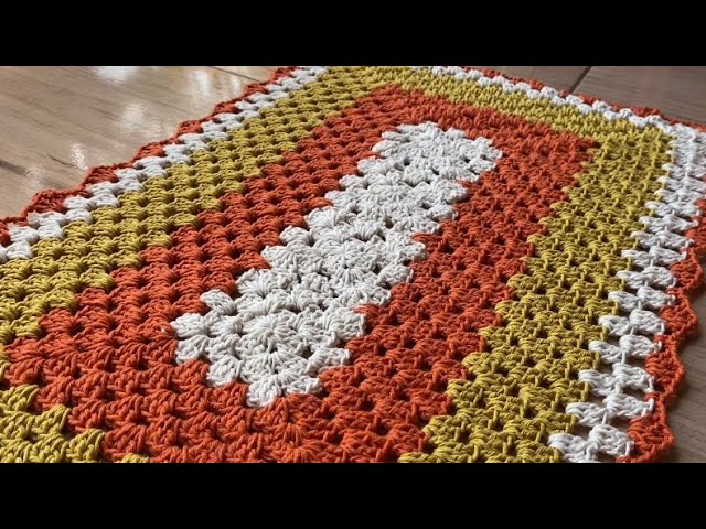 TAPETE EM CROCHÊ FÁCIL DE FAZER PARA INICIANTES 🧶❤️crochê fácil de fazer #croche #tapetedecroche