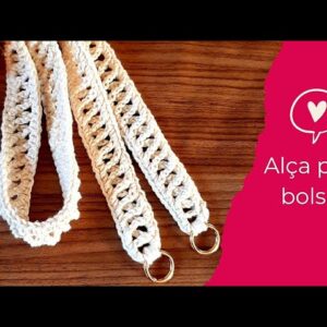 Como fazer alça de crochê para bolsas (DIY)