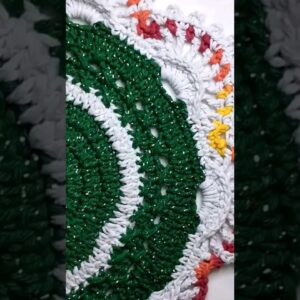 Sousplat Estrela 🌟 Um pouco do que eu amo fazer 🍃 #crochet #crochê #mesaposta #decoração