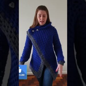 Aprenda a fazer esse casaco em crochê base quadrada 🧶