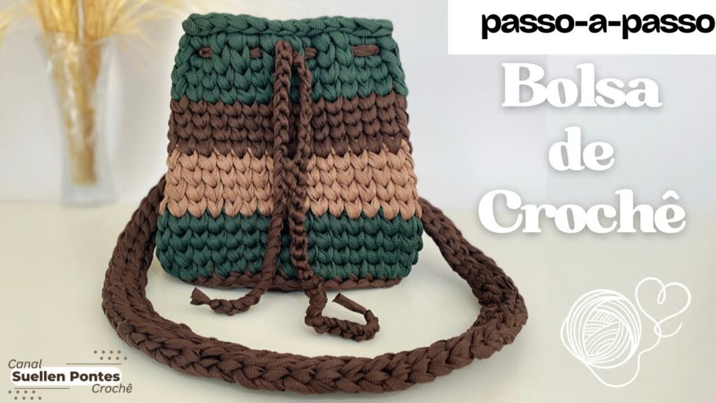 Bolsa Saco em Crochê – Suellen Pontes – Bag Crochet – Tığ İşi Çanta – Bolso de Ganchillo