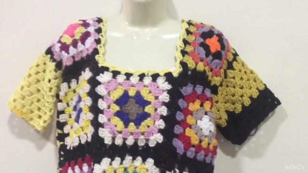 Como Fazer Mangas na RegataBlusa  Crochê Feita com Sobras  VERSÃO CANHOTO #crochet #croche #crochê