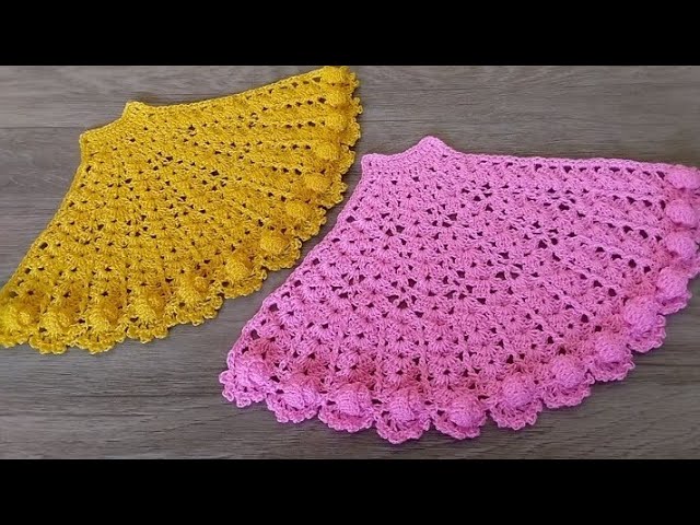 Como fazer saia de crochê para pano de prato boneca Laura simples e fácil #crochet #crocheting